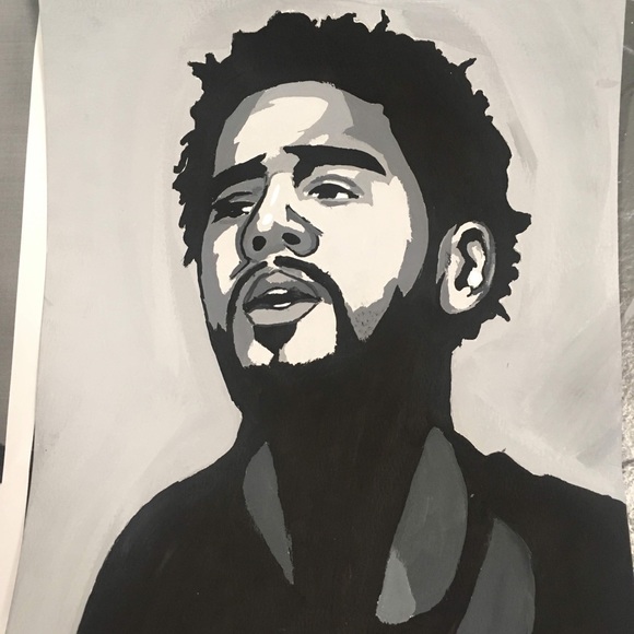 J.cole painting on acrylic paper - Picture 2 of 2